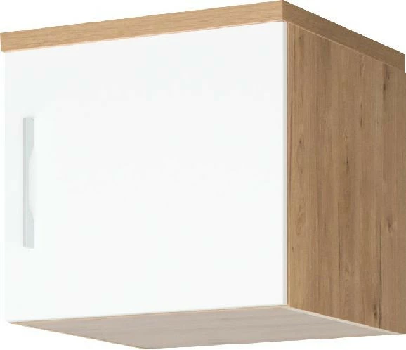 Półnadstawka do szafy Panama (biały-połysk/dąb soma ciemny)