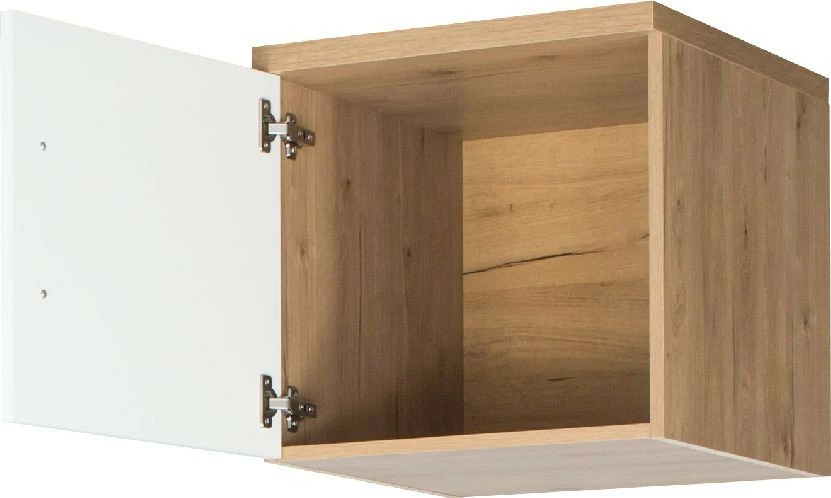 Półnadstawka do szafy Panama (biały-połysk/dąb soma ciemny)