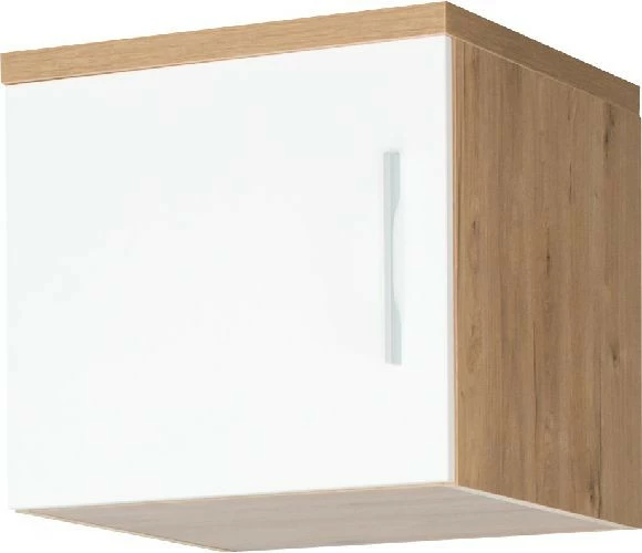 Półnadstawka do szafy Panama (biały-połysk/dąb soma ciemny)