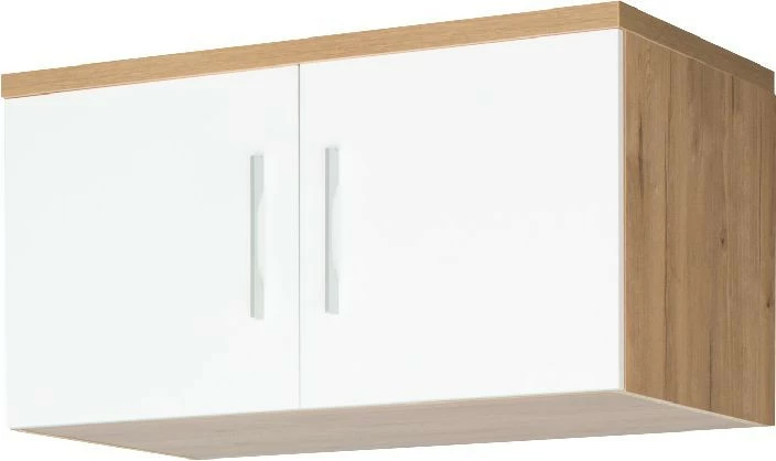Nadstawka do szafy Panama (biały-połysk/dąb Soma ciemny)