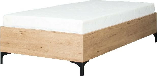 Łóżko 1-osobowe 90 Panama (dąb Soma ciemny) ze stelażem 