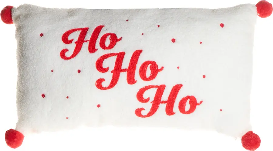 Poduszka bożonarodzeniowa HO, HO, HO 265 (bialy/czerwony)