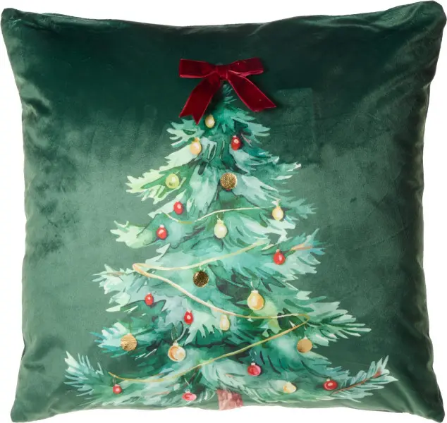 Poszewka bożonarodzeniowa Merry Christmas 264 (zielony/czerwony/oświetlenie led)