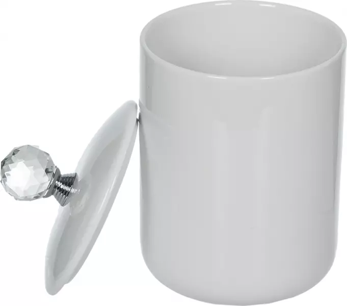Pojemnik z ozdobnym uchwytem Krystalis 11 (biały)