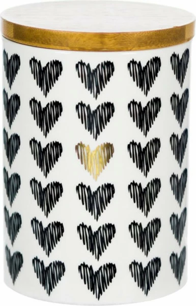 Pojemnik średni w serduszka z bambusową pokrywą Gifto 4 