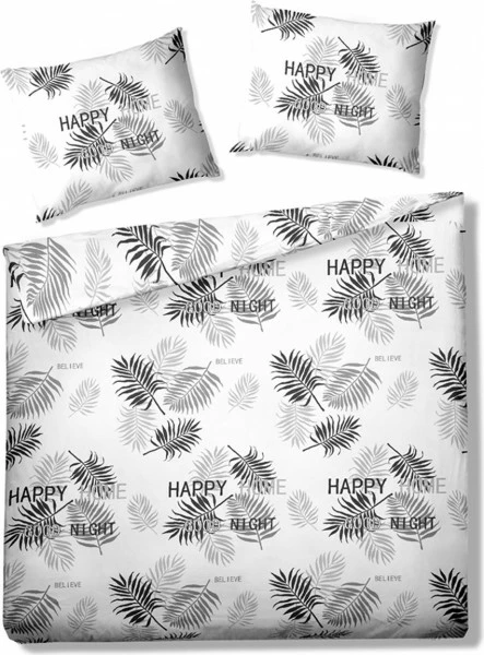 Zestaw pościeli Black Leaves 23-1 (160x200cm)