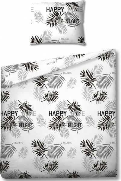 Zestaw pościeli Black Leaves 23-3 (140x200cm)