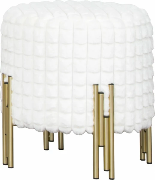 Pufa Altino 22 (biały/złoty)