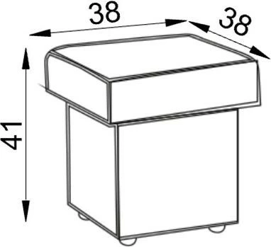 Puf otwierany (diamentowy szary)