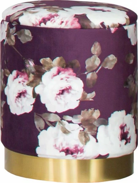 Puf otwierany Altino 5 (kwiaty ze złotą listwą)