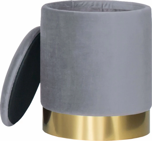 Puf otwierany Altino 4 (szary ze złotą listwą)