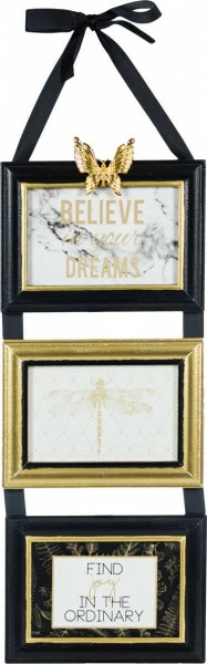Ramki wiszące na zdjęcia Mirsano 46 (czarno-złoty)