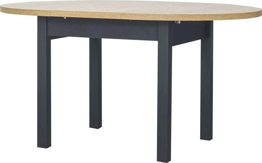 Stół okrągły rozkładany (dąb Soma ciemny/grafit)