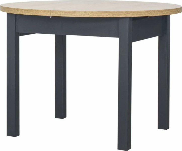 Stół okrągły rozkładany (dąb Soma ciemny/grafit)