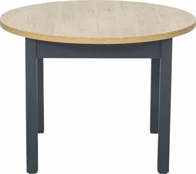 Stół okrągły rozkładany (dąb Soma ciemny/grafit) 