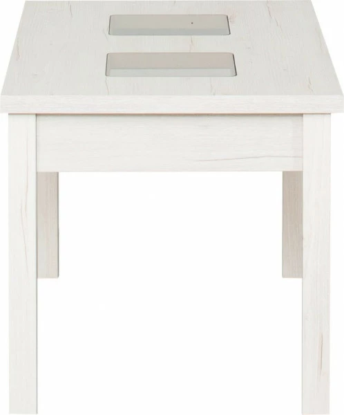 Stolik prostokątny ze szkłem 100cm (dąb Soma perłowy)