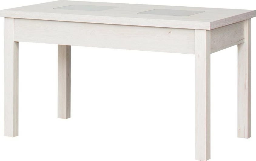 Stolik prostokątny ze szkłem 100cm (dąb Soma perłowy)