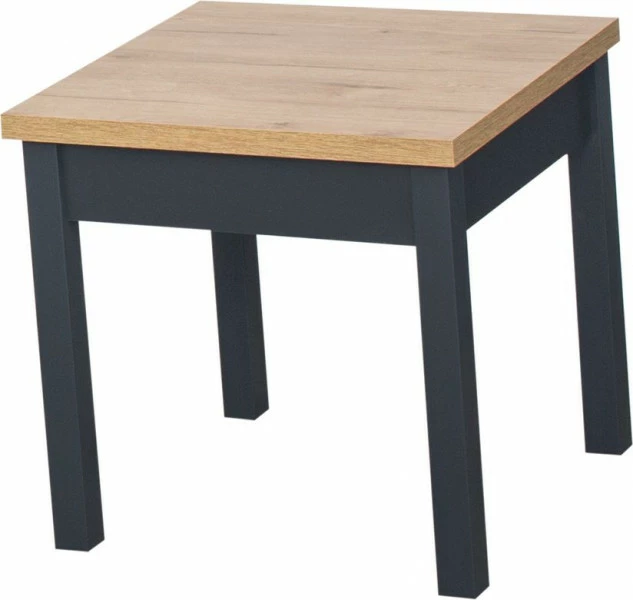 Stolik kwadratowy pełny (dąb Soma ciemny/grafit)