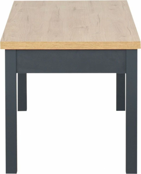 Stolik prostokątny pełny 100 cm (dąb Soma ciemny/grafit)