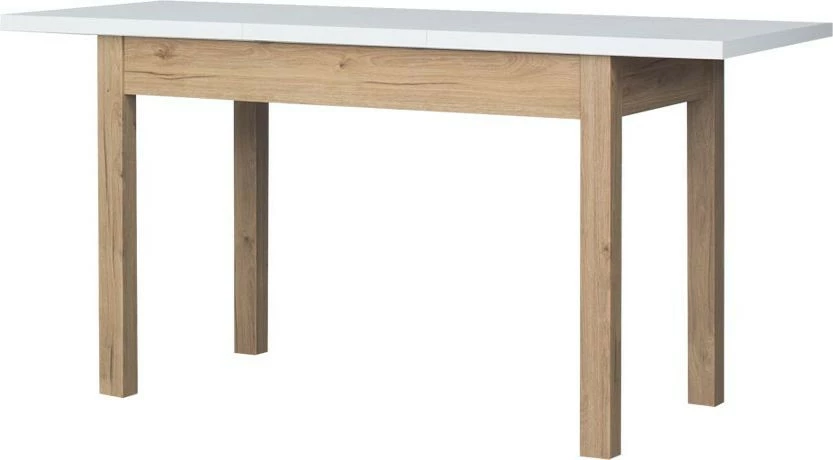 Rozkładany stół kuchenny 116 cm (biały/dąb Soma ciemny) 