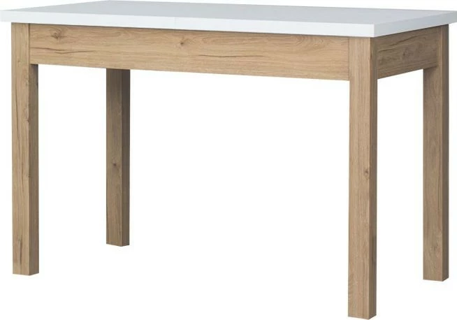 Rozkładany stół kuchenny 116 cm (biały/dąb Soma ciemny)