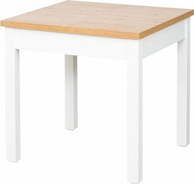 Stół rozkładany 79x80-120x80 (dąb Soma ciemny/białe)