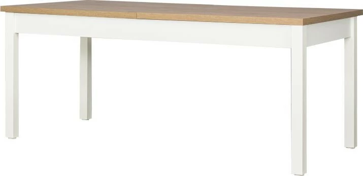 Rozkładany stół kuchenny 192 cm z automatem synchronicznym (dąb Soma ciemny/biały) 