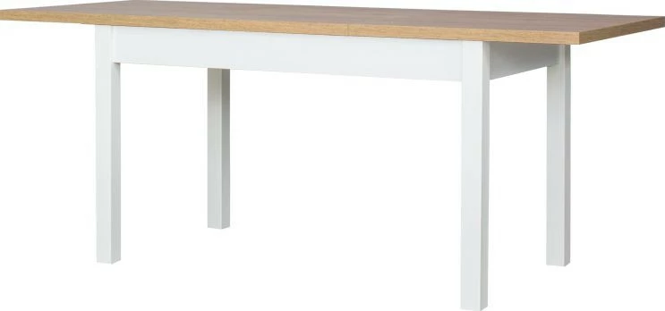 Rozkładany stół kuchenny 134 cm z automatem synchronicznym (dąb Soma ciemny/biały) 