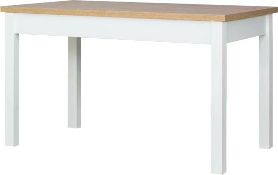 Rozkładany stół kuchenny 134 cm z automatem synchronicznym (dąb Soma ciemny/biały) 