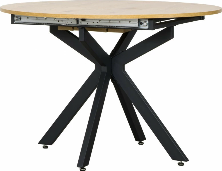 Stoł rozkładany Sieno (dębowy/czarny)