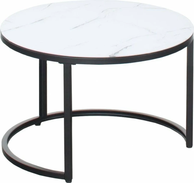 Stolik kawowy 60cm Marbi 9 (biały-marmur)