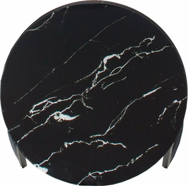 Stolik kawowy 60cm Marbi 9 (czarny-marmur)