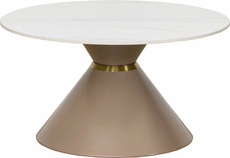 Zestaw dwóch stolików Morino (biały/brąz)