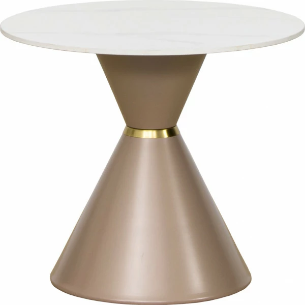 Zestaw dwóch stolików Morino (biały/brąz)