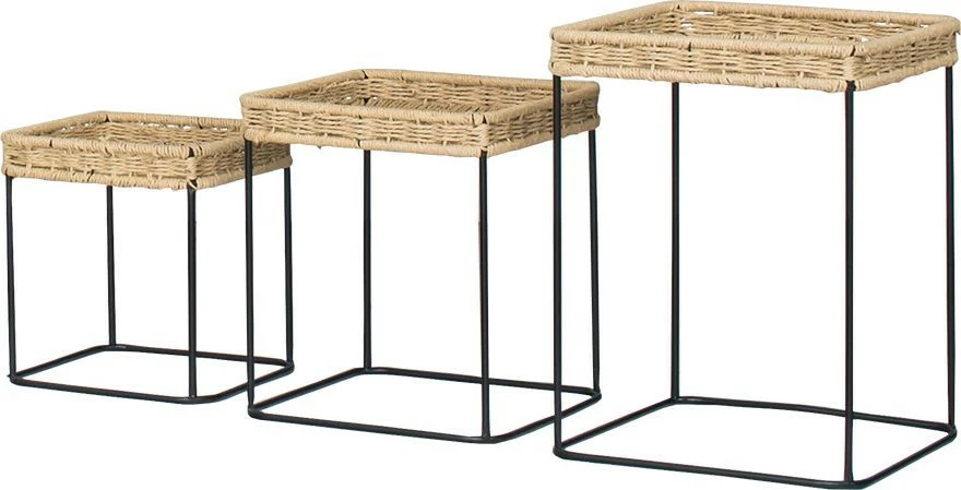 Zestaw trzech stolików Naturos 3 (czarny)