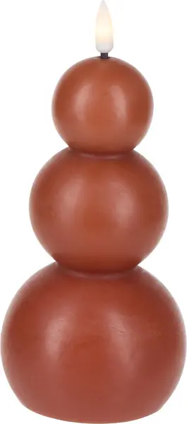 Świeca woskowa LED Cozy Light 57 (jasny brąz)