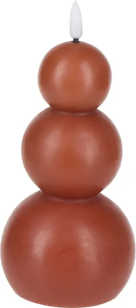 Świeca woskowa LED Cozy Light 57 (jasny brąz)