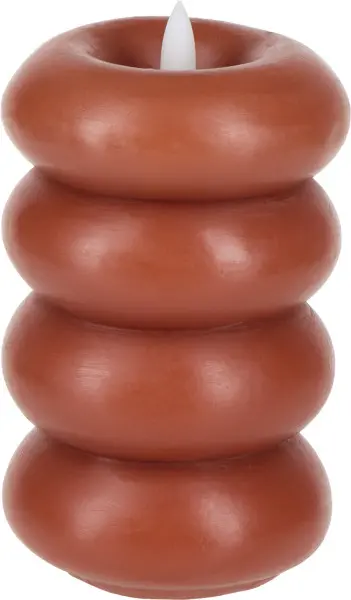 Świeca woskowa LED Cozy Light 61 (jasny brąz)