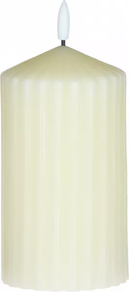 Świeca woskowa LED duża Cozy Light 52 (kremowa) 