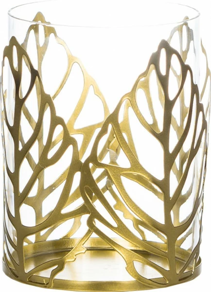 Świecznik metalowy Naturos 15 (złoty)