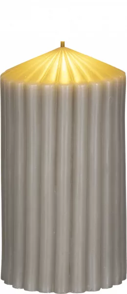 Świeca woskowa LED duża Cozy Light 52 (szara)