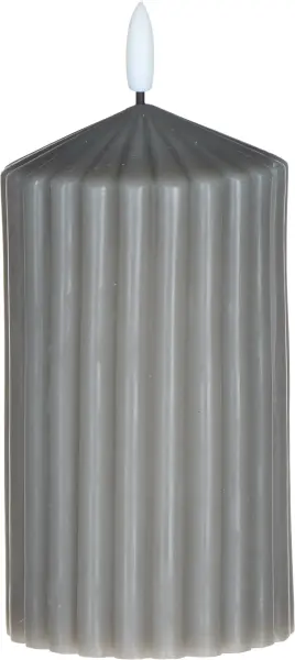 Świeca woskowa LED duża Cozy Light 52 (szara)