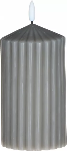 Świeca woskowa LED duża Cozy Light 52 (szara) 