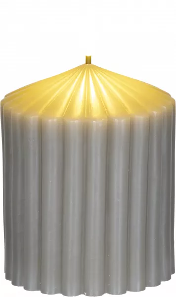 Świeca woskowa LED mała Cozy Light 52 (szara) 