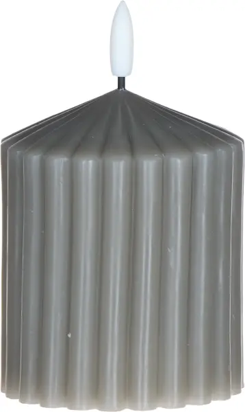 Świeca woskowa LED mała Cozy Light 52 (szara)