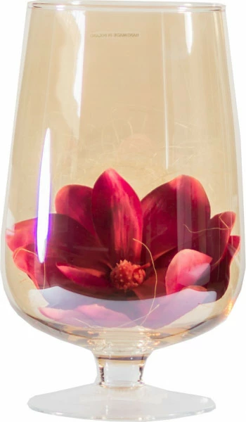 Świecznik szklany Lorina 1 (bursztynowy) 