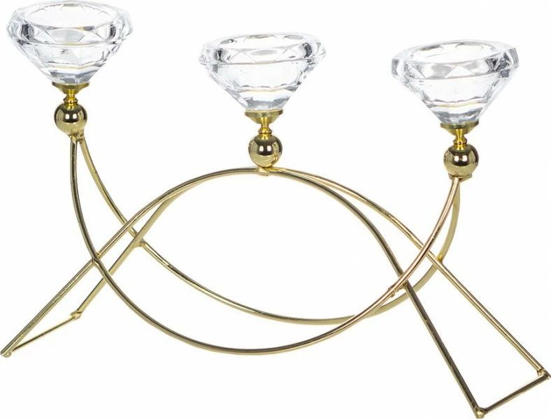 Świecznik potrójny Tasso 20 (złoty)
