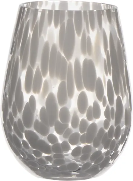 Szklanka Dots 24 (przezroczysty/biały)