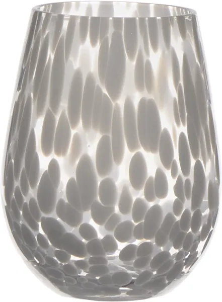 Szklanka Dots 24 (przezroczysty/biały) 