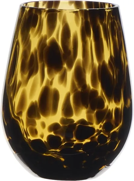 Szklanka Dots 24 (bursztynowy/czarny) 